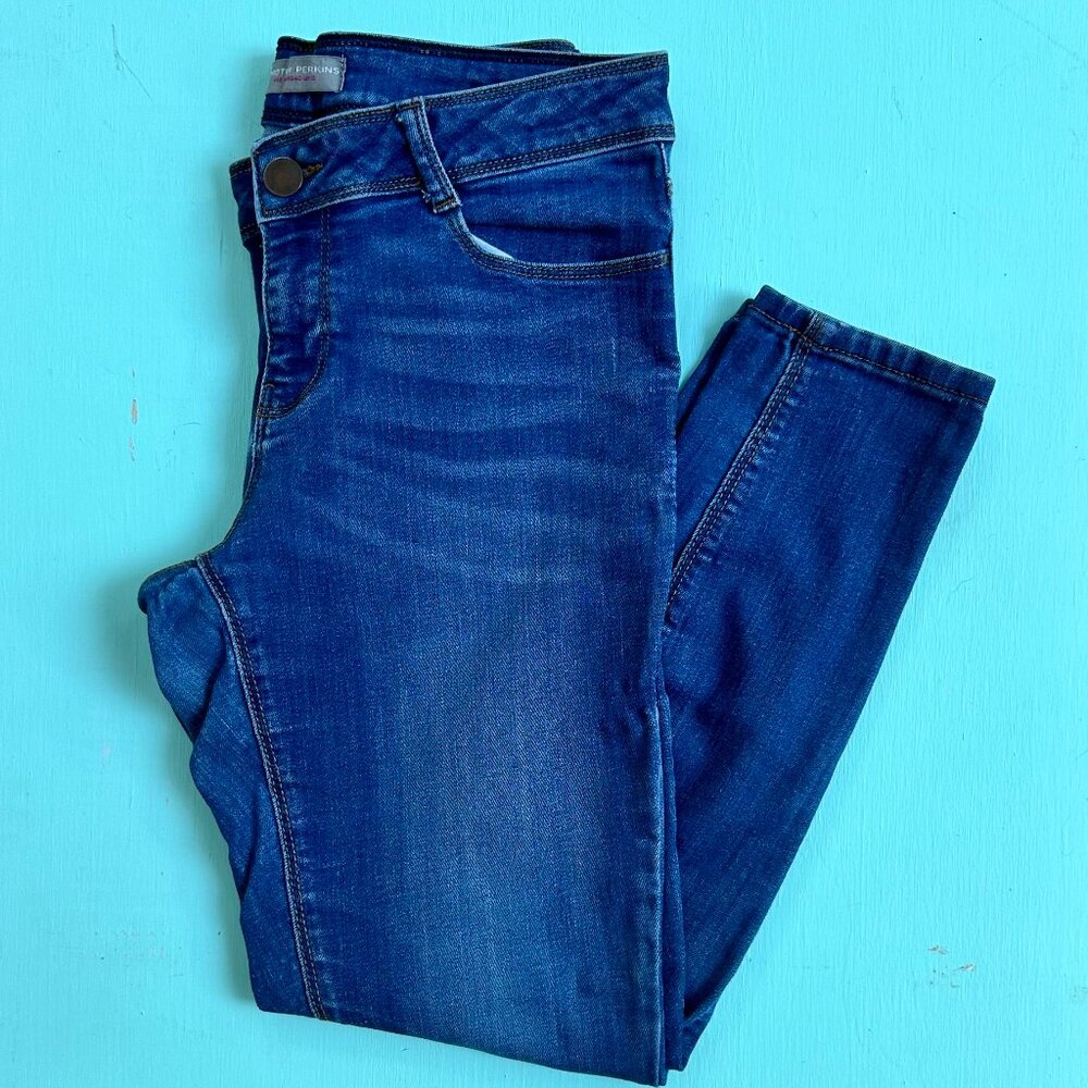 Dorothy Perkins Petite Skinny Jeans Dark Wash Stretch Denim Us 8p Eu 40